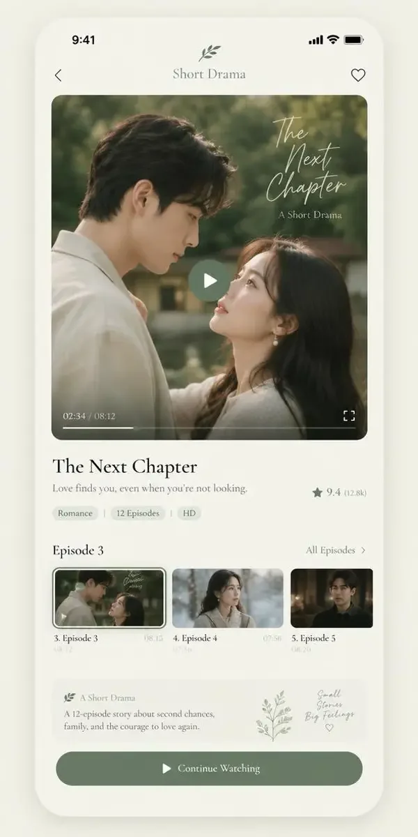 黄果免费短剧APP界面预览